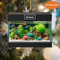 2D Flat Personalized Aquarium Christmas Ornament
