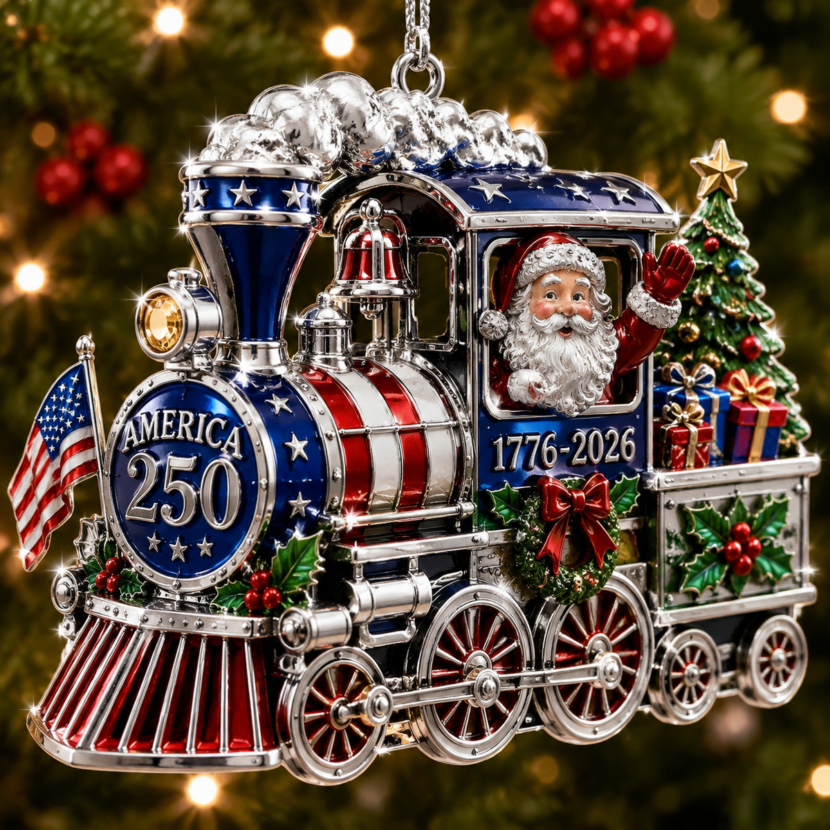 🇺🇸 USA 250th Anniversary Christmas Ornament – A Timeless Tribute to American Pride
