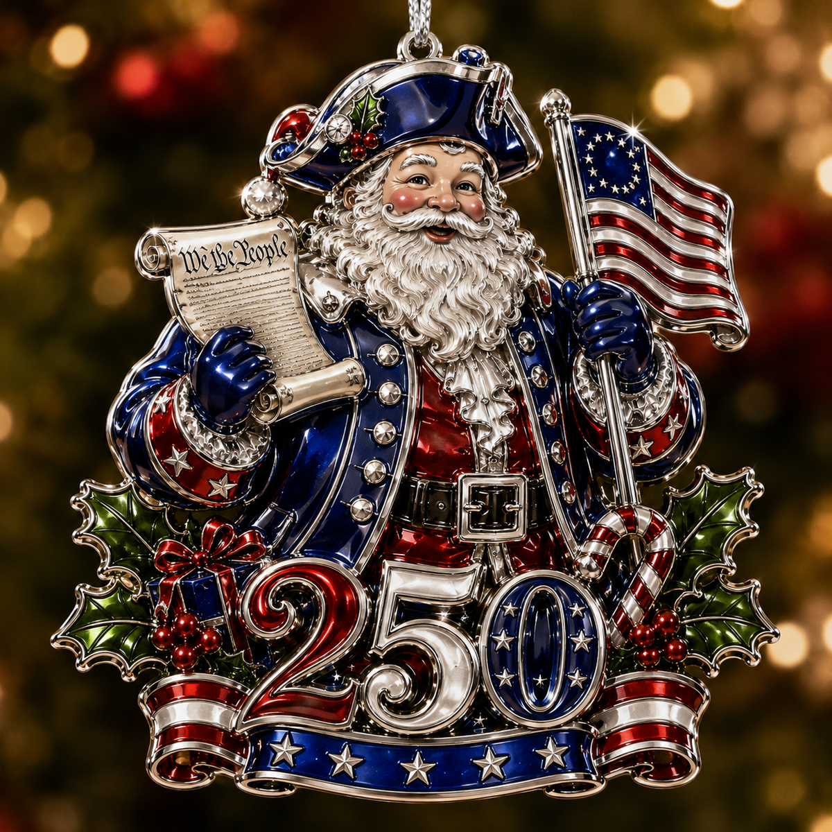 🇺🇸 USA 250th Anniversary Christmas Ornament – A Timeless Tribute to American Pride