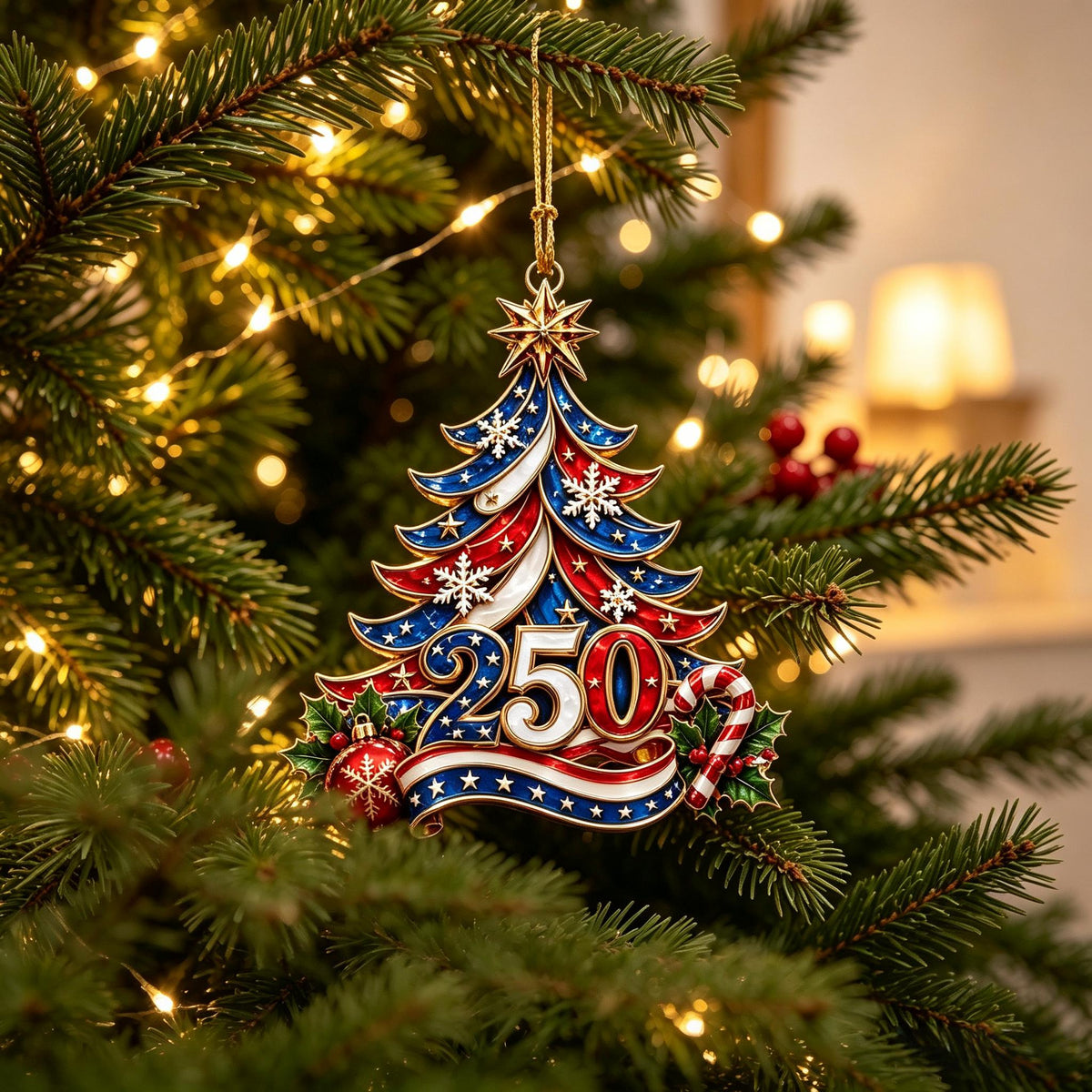 🇺🇸 USA 250th Anniversary Christmas Ornament – A Timeless Tribute to American Pride